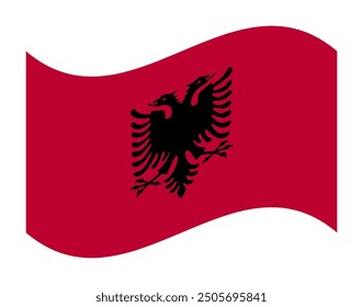 Albania Albanian Waving Circular Circle Euros Flag Icon Logo Vector EPS PNG Transparent No Background Clip Art 