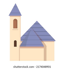 Albania building icon cartoon vector. Traditional capital. Emblem europe