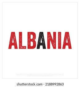 Albanien - Länderdesign, Albanien - Flaggenfarben