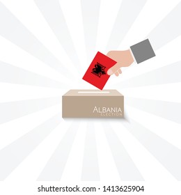 Albania Elections Vote Box Vector Work