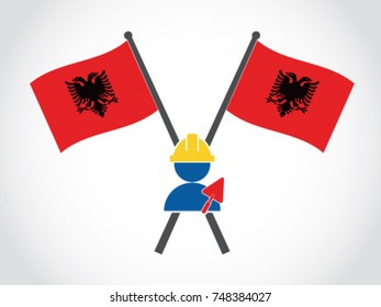 Albania Emblem Builder Construction