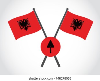 Albania Emblem Construction