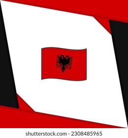 Albanien Flag Abstrakte Hintergrunddesign-Vorlage. Albanien Independence Day Banner Social Media Post. Albanien-Unabhängigkeitstag