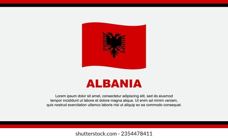Albania Flag Abstract Background Design Template. Albania Independence Day Banner Social Media Vector Illustration. Albania Design