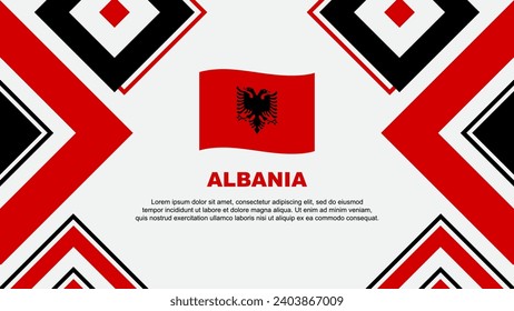 Albania Flag Abstract Background Design Template. Albania Independence Day Banner Wallpaper Vector Illustration. Albania Independence Day