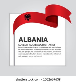 Albania flag background