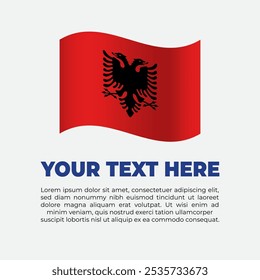 Bandera de Albania Anuncio Plantilla de fondo