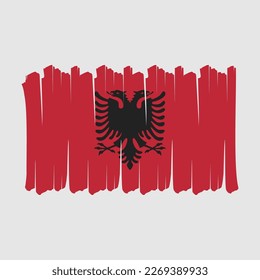 Diseño de vectores de pincel de bandera de Albania