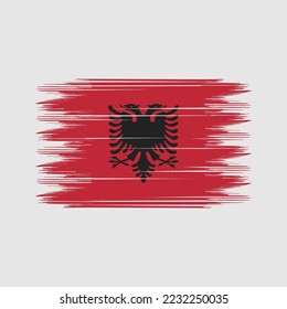 Albania Flag Brush Vector Illustration