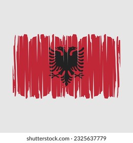 Albania Flag Brush Vector Illustration
