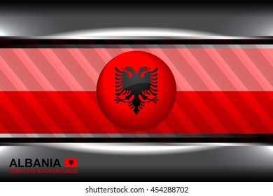 albania flag color backgrounds, vector illustration