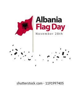 Albania Flag Day Vector Template Design Illustration