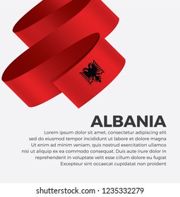 Albania flag for decorative. Vector background