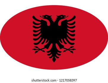 Albania Flag ellipse Vector