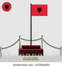 Albania flag image vector design