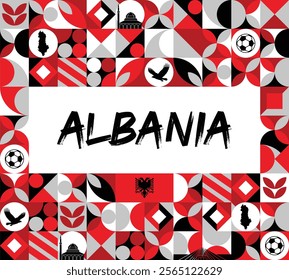 Albania Flag Independence Day Concept Design Vector