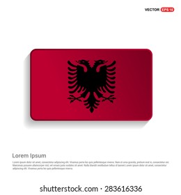 Albania flag isolated on white background - vector illustration