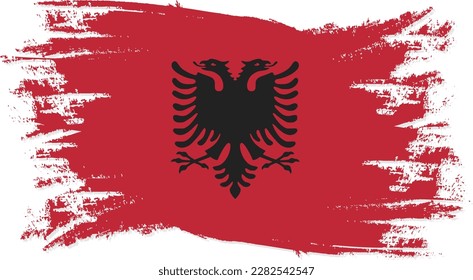 Bandera de Albania e imagen de HQ del vector del mapa