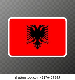 Albania flag, official colors and proportion. Vector illustration.