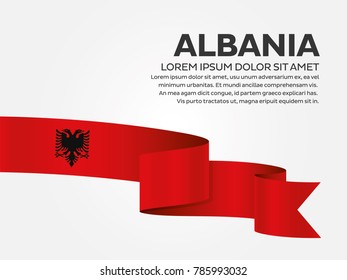 Albania flag on a white background