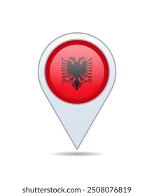 Albanien - Flagge für Karte. Vektorgrafik.