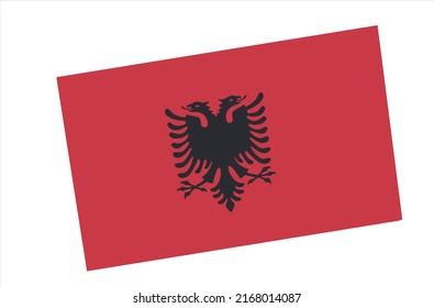 Albania flag simple illustration vector
