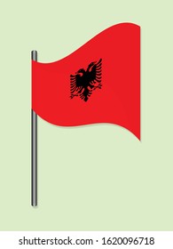 Albania flag simple vector design