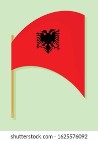 Albania flag simple vector design