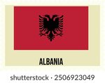 Albania flag stamp for decoration