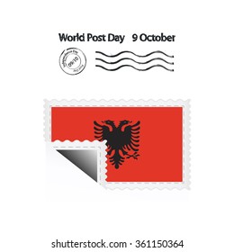 Albania Flag Stamps