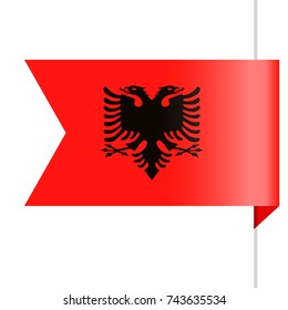 Albania Flag Vector Bookmark Icon - Illustration