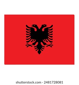 Albania Flag Vector Design, Eps file 