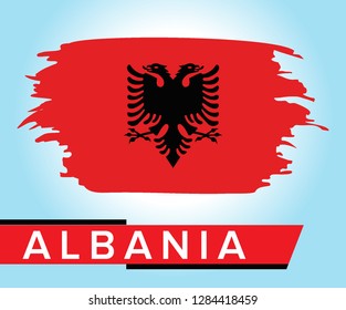 Albania flag vector icon - Vector