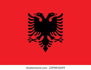 Bandera de Albania Ilustración Vector Resolución alta 