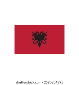 Albania flag vector illustration. National flag of Albania