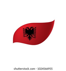 Albania flag, vector illustration on a white background