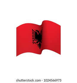 Albania flag, vector illustration on a white background