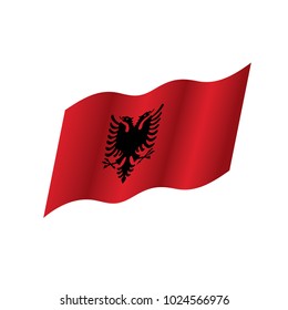 Albania flag, vector illustration on a white background