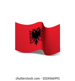 Albania flag, vector illustration on a white background