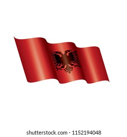 Albania flag, vector illustration on a white background