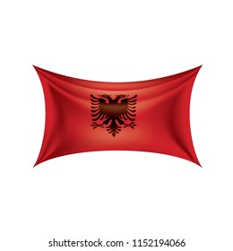 Albania flag, vector illustration on a white background