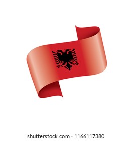 Albania flag, vector illustration on a white background