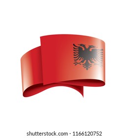 Albania flag, vector illustration on a white background