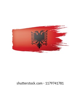 Albania flag, vector illustration on a white background
