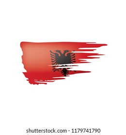 Albania flag, vector illustration on a white background