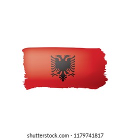 Albania flag, vector illustration on a white background