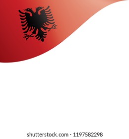 Albania flag, vector illustration on a white background