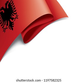 Albania flag, vector illustration on a white background