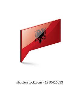 Albania flag, vector illustration on a white background