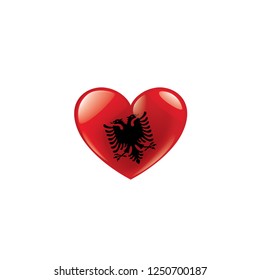 Albania flag, vector illustration on a white background